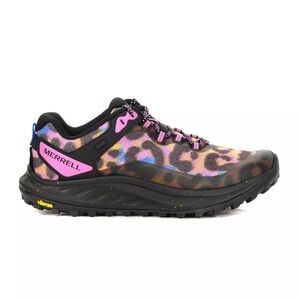 Merrell Womens 6.5 Antora 3 Pink Rainbow Leopard Trail Running Shoes Sneakers